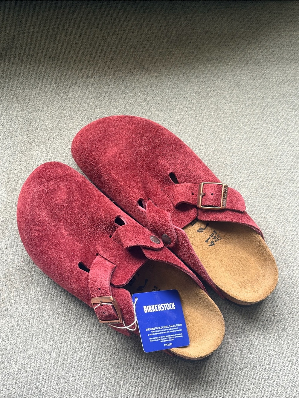 Birkenstock Suede Boston Clog - Zinfandel maroon (Narrow Sz 41, W10/10.5) NWTNIB